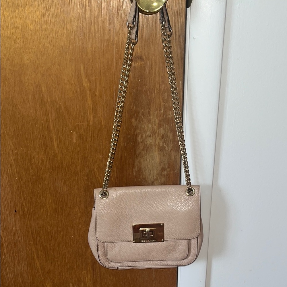 Michael Kors Tan Leather Chain Shoulder Bag